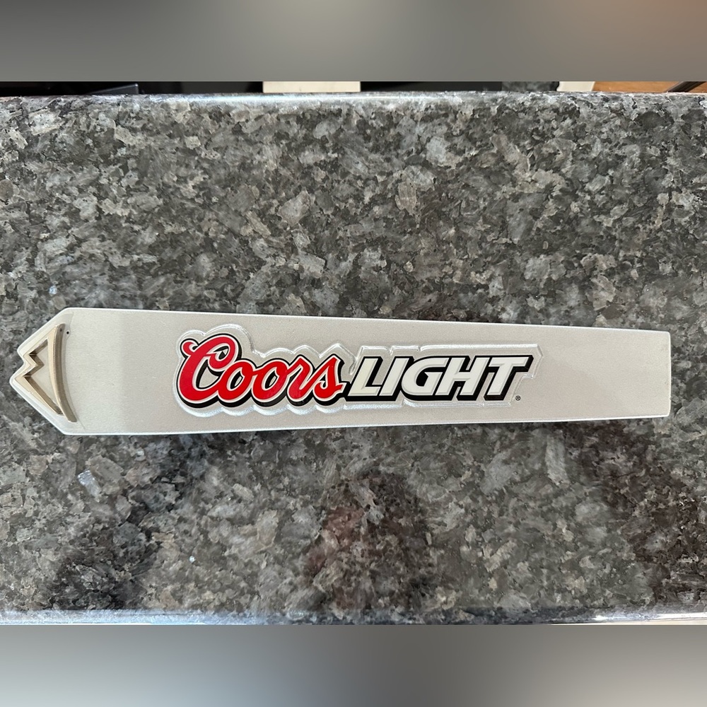 Coors Light Silver 4 Sided Tap Handle